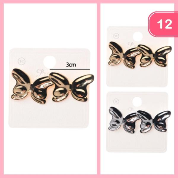BUTTERFLY POST EARRING (12 UNITS)