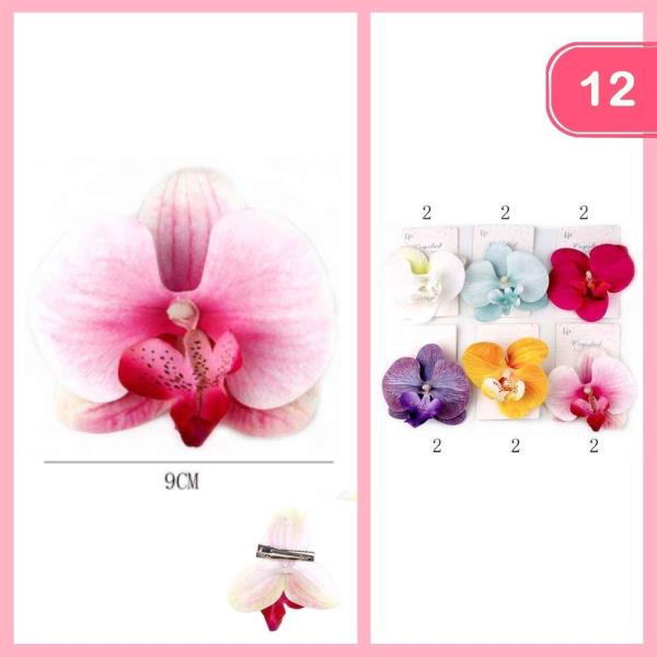 ORCHID HAIR PIN (12 UNITS)