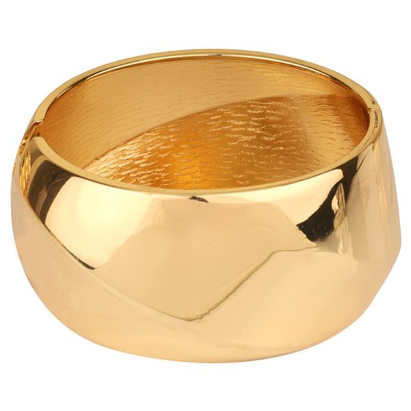METAL TEXTURE BANGLE HINGE BRACELET