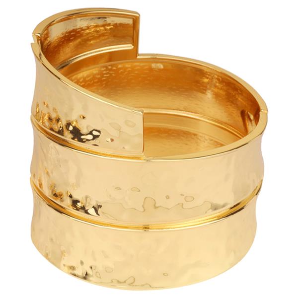 METAL TEXTURE BANGLE HINGE BRACELET