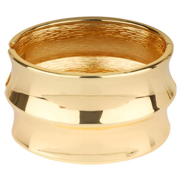 METAL TEXTURE BANGLE HINGE BRACELET