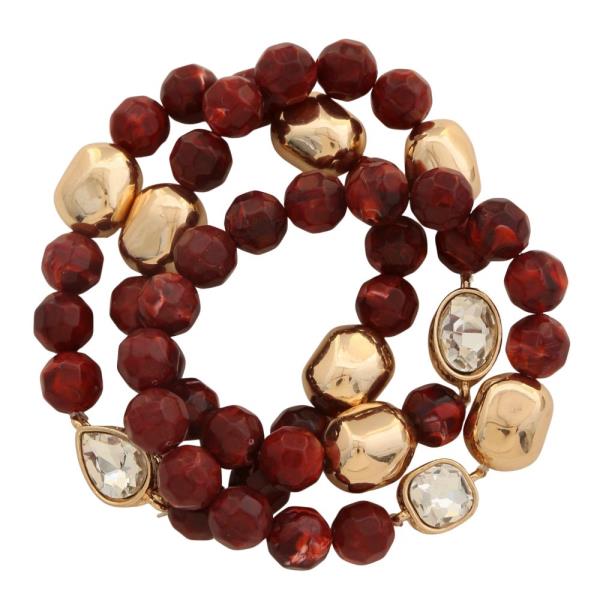 TEARDROP MIXED BEAD BRACELET SET