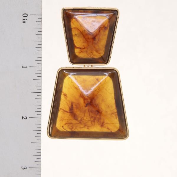 ACETATE GEO SHAPE LINK EARRING