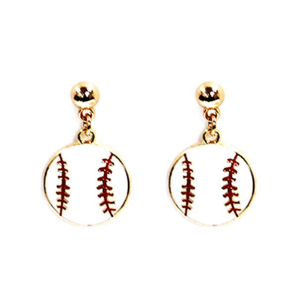 BASEBALL DANGLE EARRING