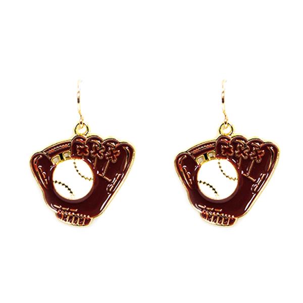 BASEBALL GLOVER DANGLE EARRING