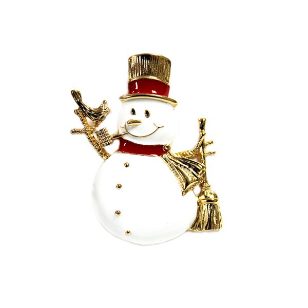 CHRISTMAS SNOWMAN BROOCH