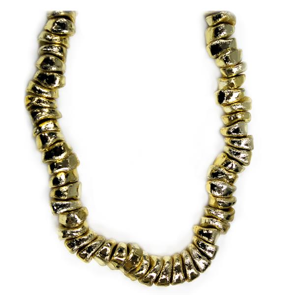 TEXTURED BEADED NECKLACE