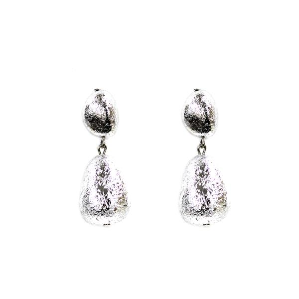 TEXTURE BEADED DANGLE EARRING