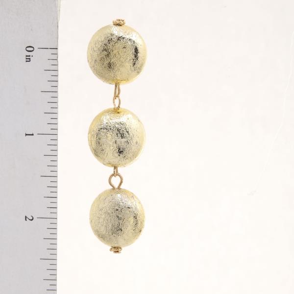 HAMMERED METAL CIRCLE LINK DANGLE EARRING