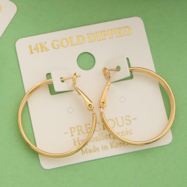 14K GOLD DIPPED HOOP EARRING