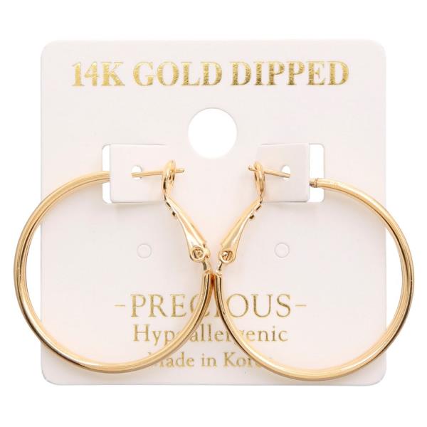 14K GOLD DIPPED HOOP EARRING