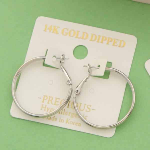 14K GOLD DIPPED HOOP EARRING