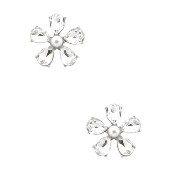 FLOWER CRYSTAL EARRING