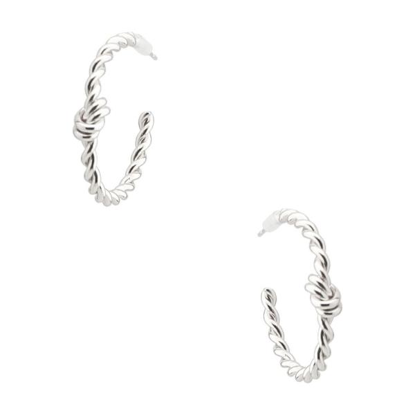 KNOT TWISTED OPEN HOOP EARRING