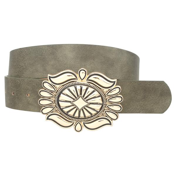 NAVAJO FLORA BUCKLE WASHED STRAP BELT