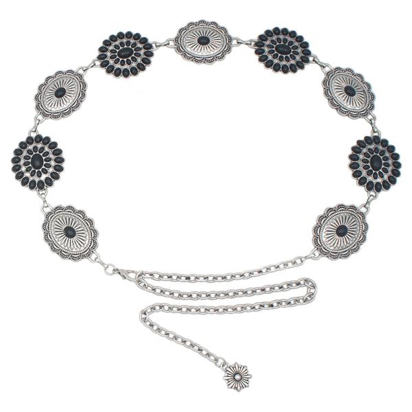 SOUTHWESTERN FLORETTE CAB CHAIN BELT