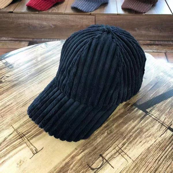 CORDUROY RIBBED TEXTURED BASEBALL CAP HAT