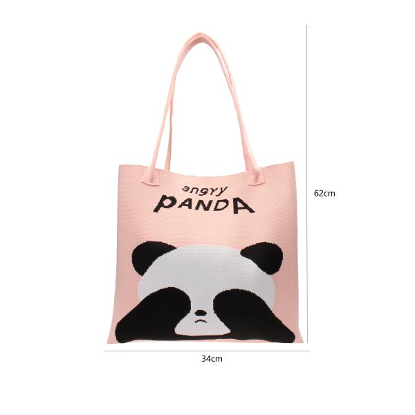 ANGRY PANDA KNITTED SHOULDER BAG