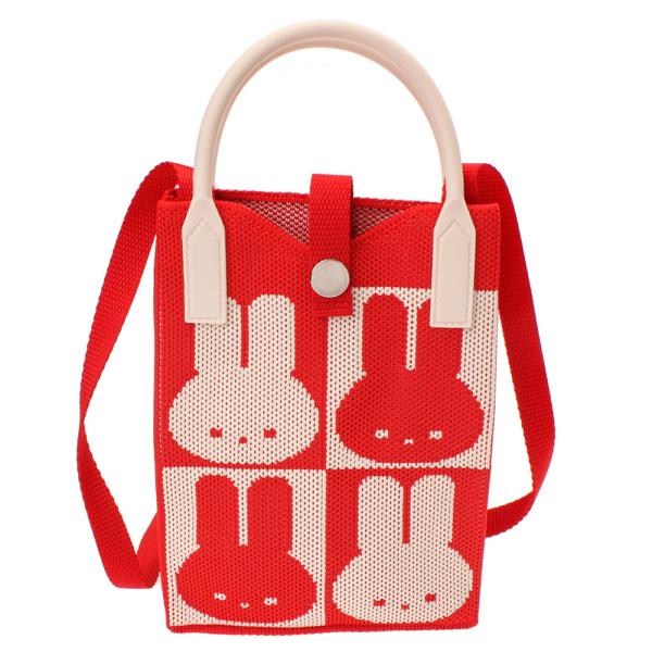 KNITTED BUNNY TOTE CROSS BODY BAG