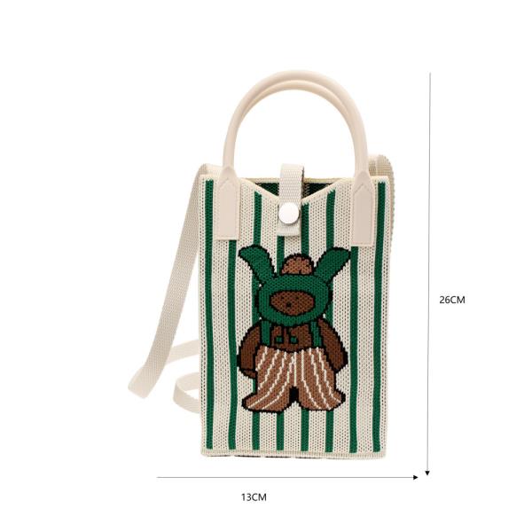 KNITTED TOTE CROSS BODY BAG