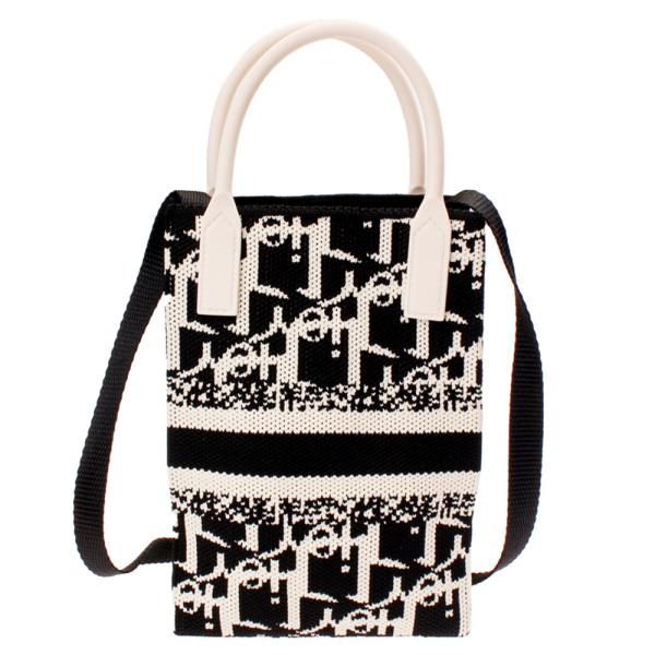 KNITTED TOTE CROSS BODY BAG
