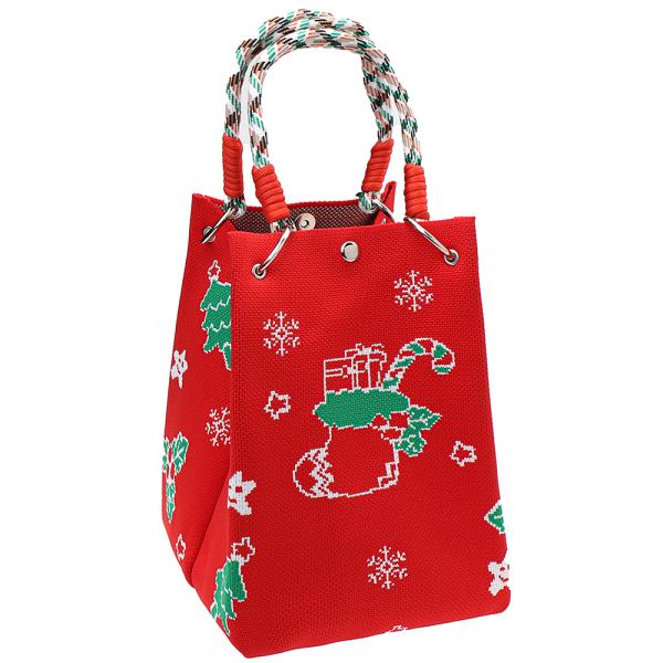 CHRISTMAS KNITTED TOTE CROSS BODY BAG