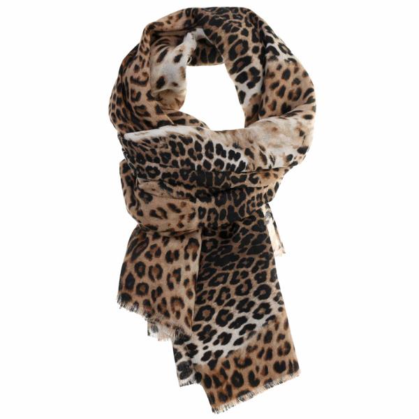 SOFT LIGHTWEIGHT LEOPARD OBLONG SCARF