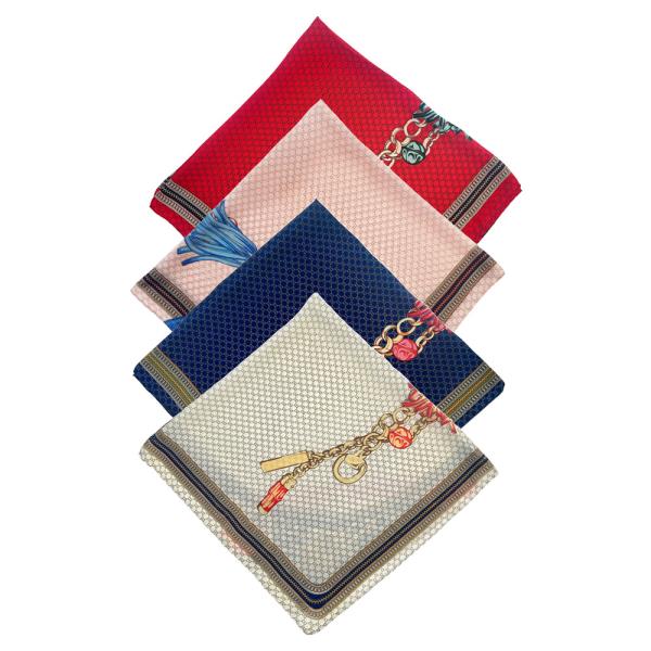 MULTI PATTERN SILKY BANDANA SQUARE SCARF