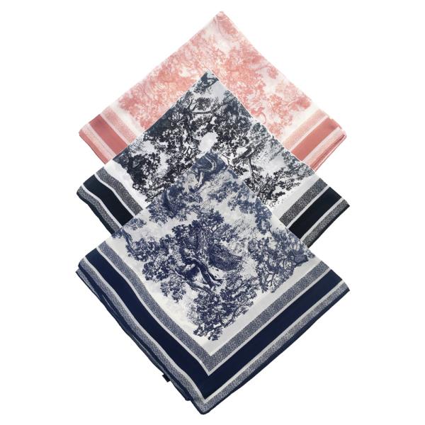 MULTI PATTERN SILKY BANDANA SQUARE SCARF