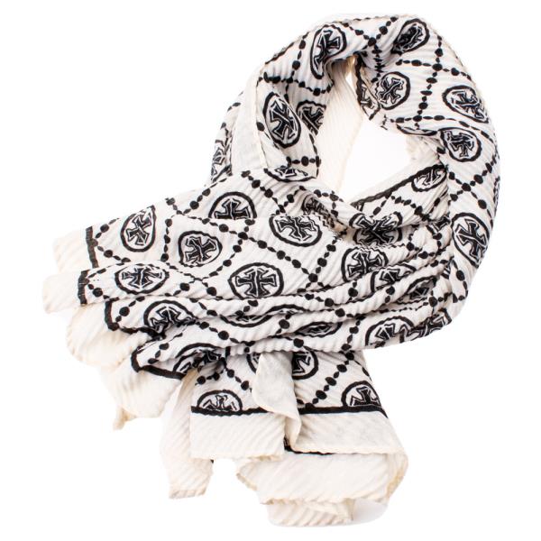 SOFT LIGHTWEIGHT CROSS PATTERN PLEATS BANDANA SCARF