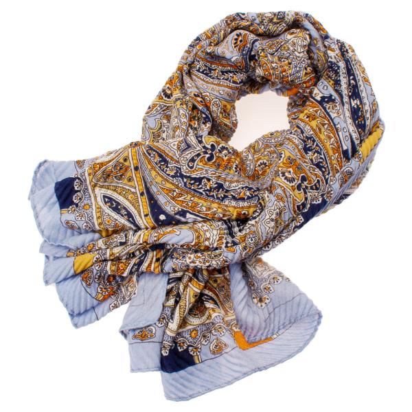 SOFT LIGHTWEIGHT MULTI PATTERN PLEATS BANDANA SCARF