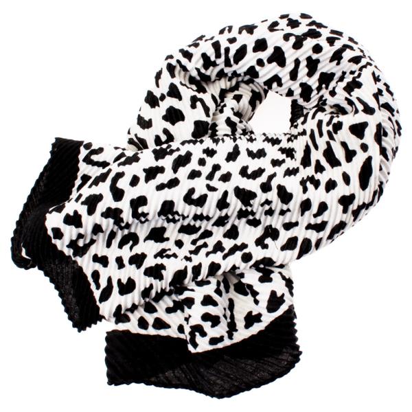 SOFT LIGHTWEIGHT PLEATS LEOPARD BANDANA SCARF