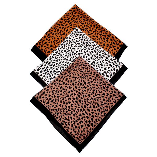 SOFT LIGHTWEIGHT PLEATS LEOPARD BANDANA SCARF
