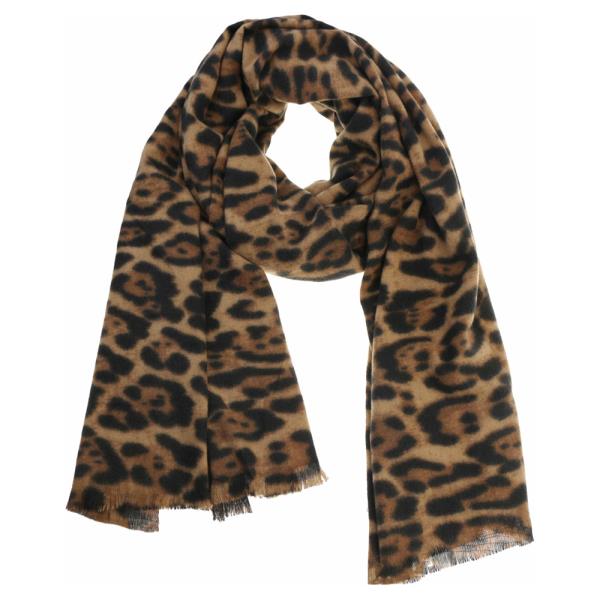 SOFT LIGHTWEIGHT LEOPARD OBLONG SCARF