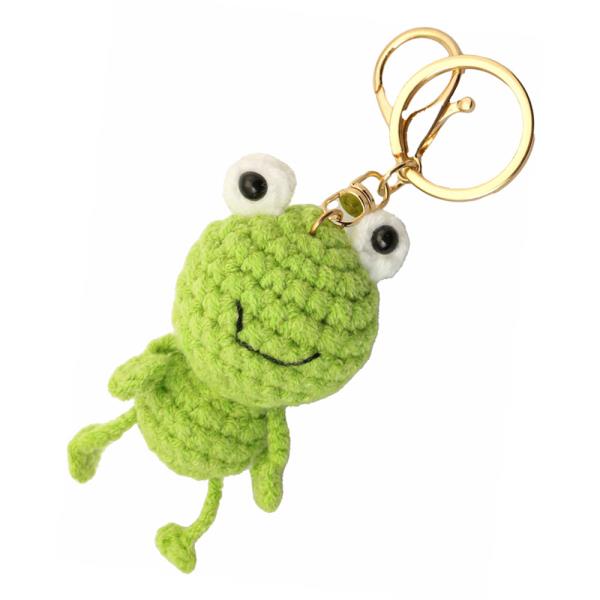 FROG CROCHET KNIT KEYCHAIN