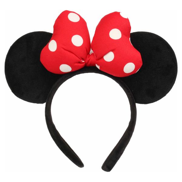 CUTE VELVET POLKADOT BOW EARS HEADBAND
