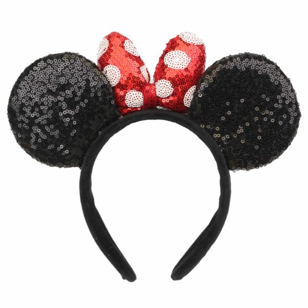 CUTE SEQUINS POLKADOT BOW EARS HEADBAND