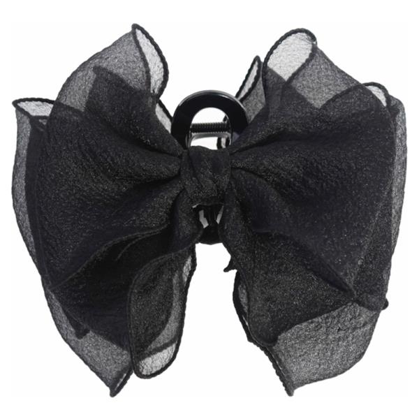 DOUBLE SIDED TULL BOW HAIR CLAW CLIP