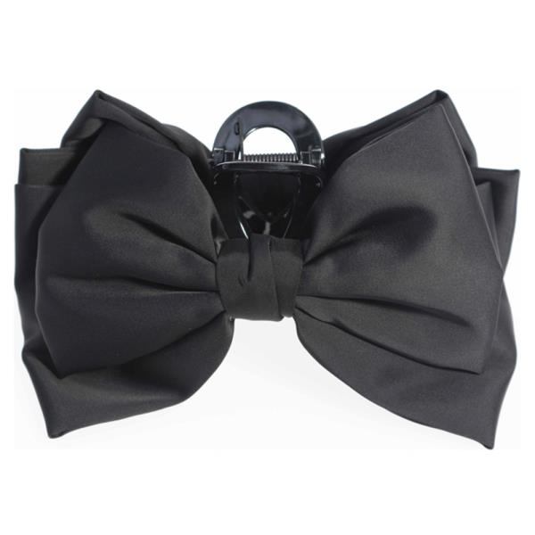 SILK DOUBLE SIDED BOW HAIR CLAW CLIP