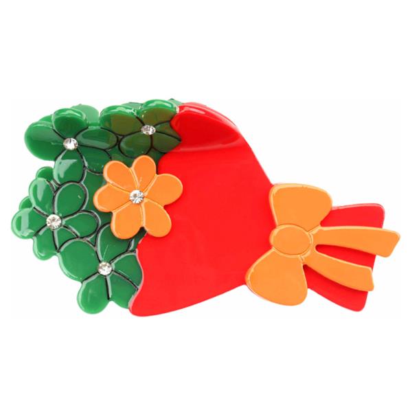 RHINESTONE FLOWER BOUQUET HAIR CLAW CLIP