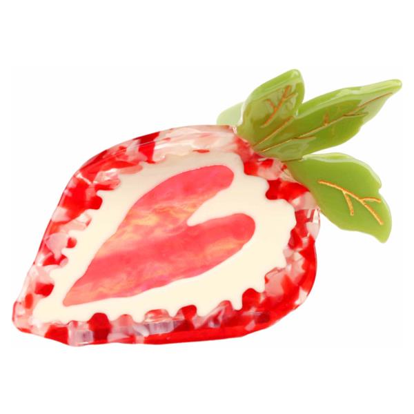 STRAWBERRY HEART HAIR CLAW CLIP