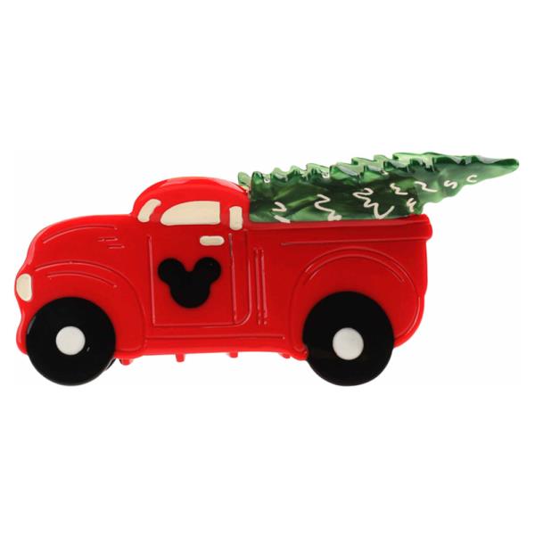 CHRISTMAS TREE TRUCK HAIR CLAW CLIP