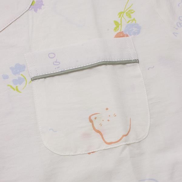 FLORAL PATTERN SHORT SLEEVE SHIRT WITH PANTS 2 PC PAJAMA SET