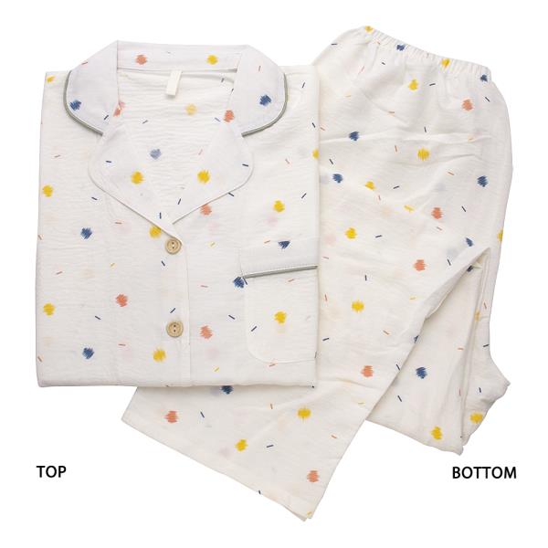 COLORFUL PATTERN SHORT SLEEVE SHIRT WITH PANTS 2 PC PAJAMA SET