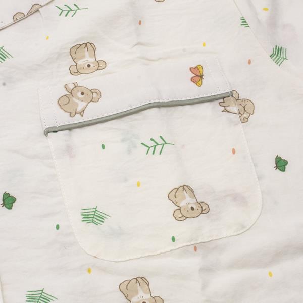 KOALA BUTTERFLY LEAF PATTERN SHORT SLEEVE SHIRT WITH PANTS 2 PC PAJAMA SET
