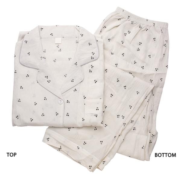 CHERRY PATTERN SHORT SLEEVE SHIRT WITH PANTS 2 PC PAJAMA SET