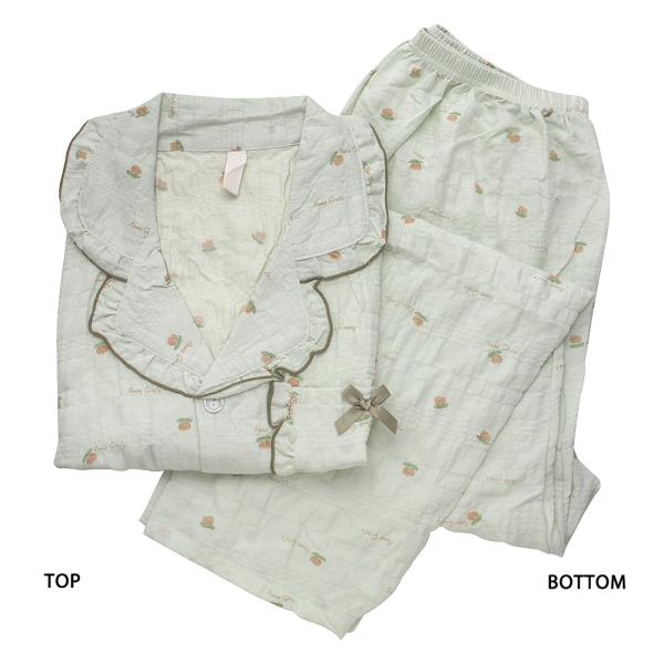 ROSE PATTERN SHORT SLEEVE SHIRT WITH PANTS 2 PC PAJAMA SET
