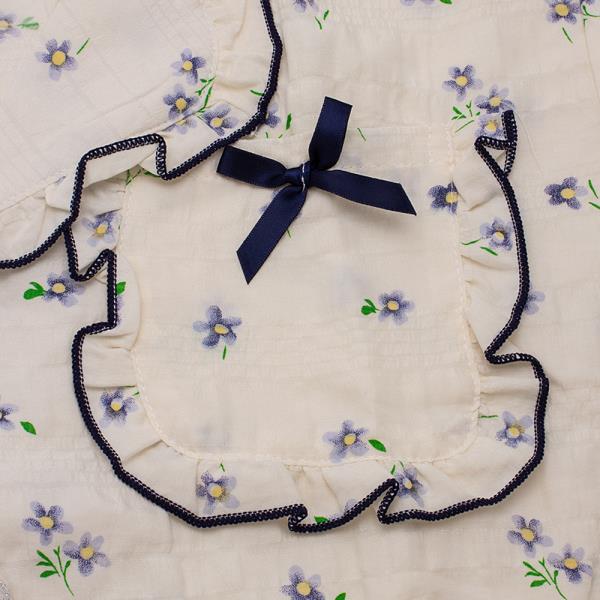 FLOWER PATTERN SHORT SLEEVE SHIRT WITH PANTS 2 PC PAJAMA SET