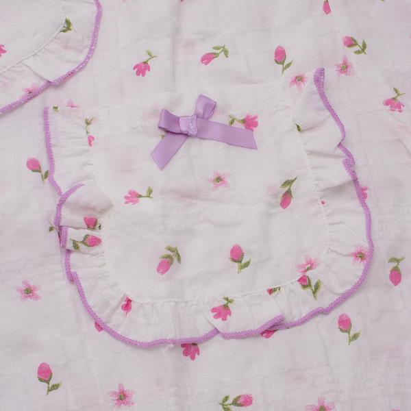 FLOWER PATTERN SHORT SLEEVE SHIRT WITH PANTS 2 PC PAJAMA SET