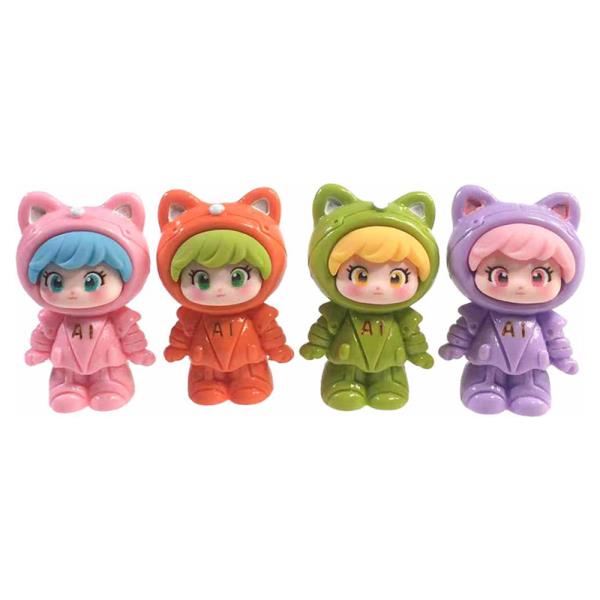 CUTE KITTEN DOLLY DESKTOP FIGURINES 4 PC SET